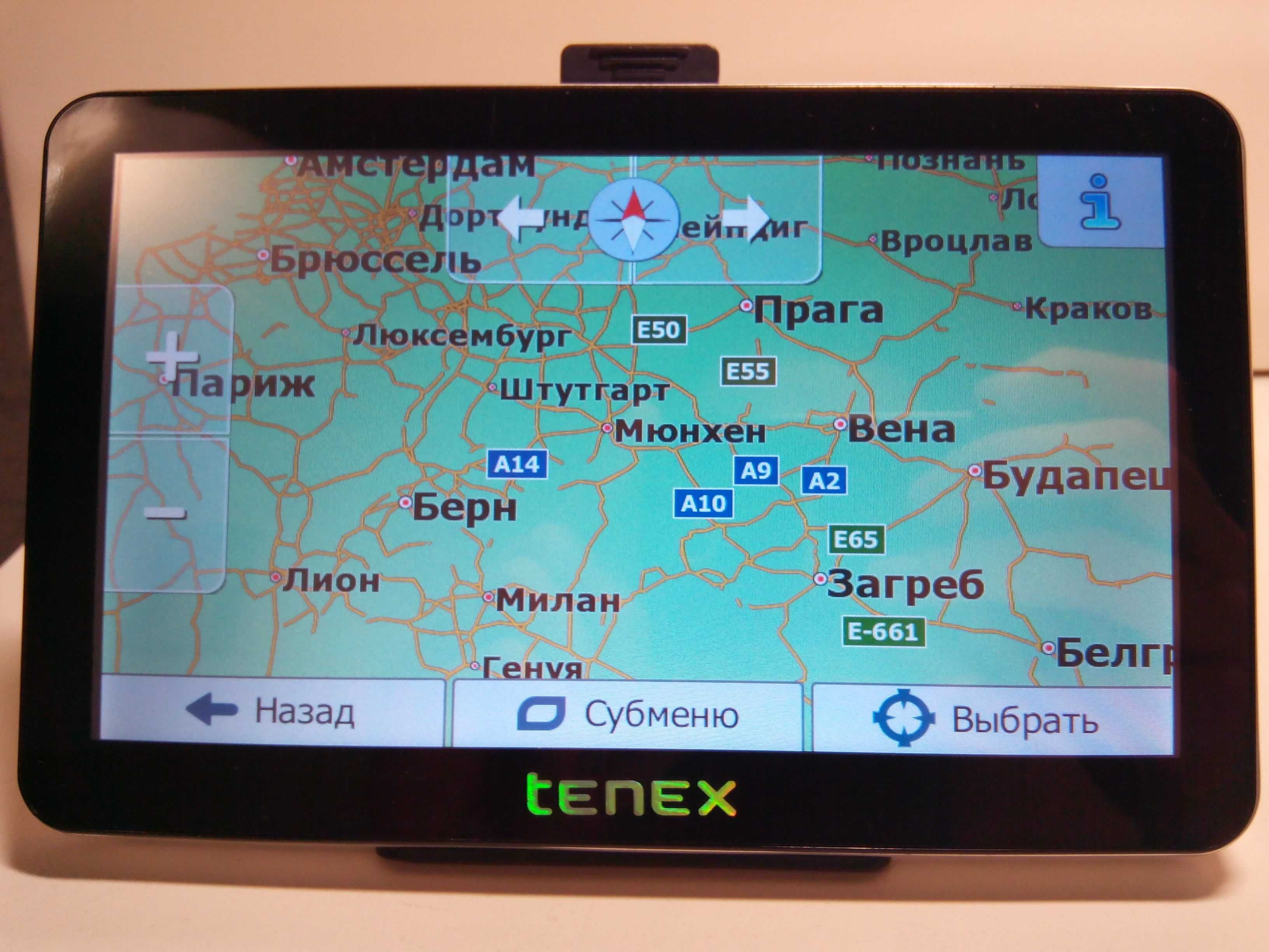 GPS навигатор Tenex, с программой IGO Truck! Карты 2024!