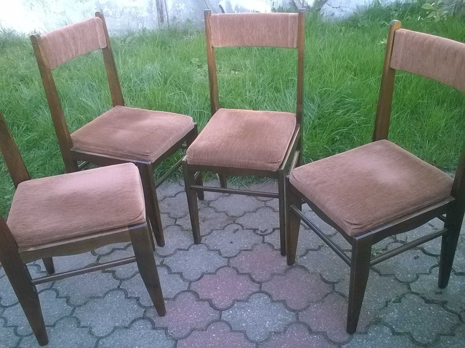Krzesła tapicerowane 4 szt bukowe