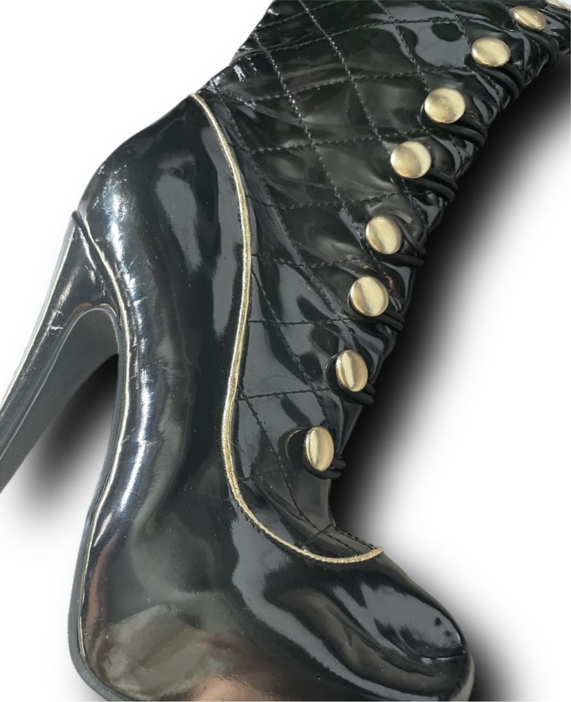 Sylowe kozaki szpilki platforma Leg Avenue Collection USA 38 24,5cm
