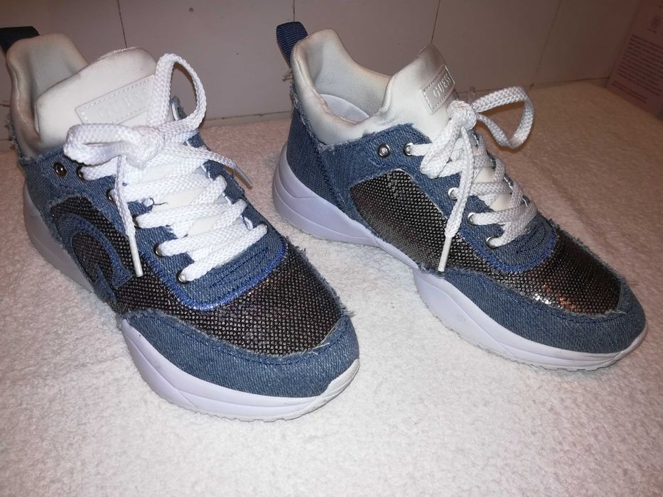 sapatilhas guess ganga/prateado (tamanho-37) para mulher