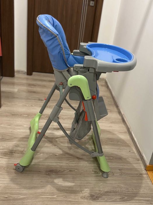 Niebiesko zielone krzesełko do karmienia dla dzieci Baby mix