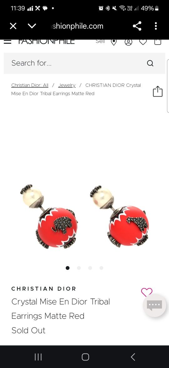 Сережки dior, оригінал