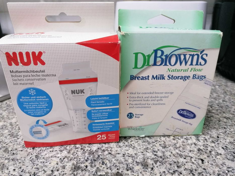 Sacos de conservação leite materno