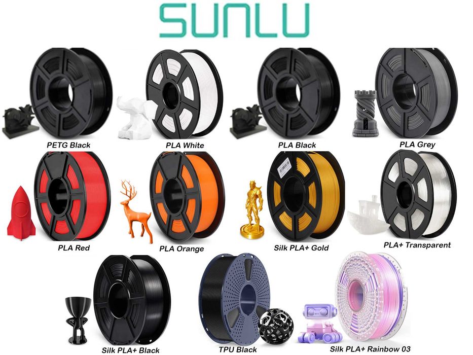 Філамент Пластик SUNLU PLA, PETG для 3D друку. ПЛА пластик 1 кг 1.75мм