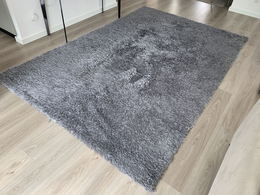 Tapete Shaggy 200x300 cinzento