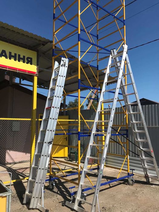 ᐉ ОРЕНДА драбини лестницы ПРОКАТ стремянкі АРЕНДА подмости підмостки