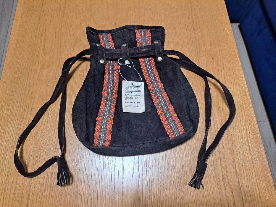 Torba worek w stylu folk, boho, etno firmy PPTK FOTO-PAM z 1978 r. - T