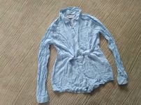 Pull&Bear nude jasno niebieska błękitna koszula z kołnierzykiem xs 34