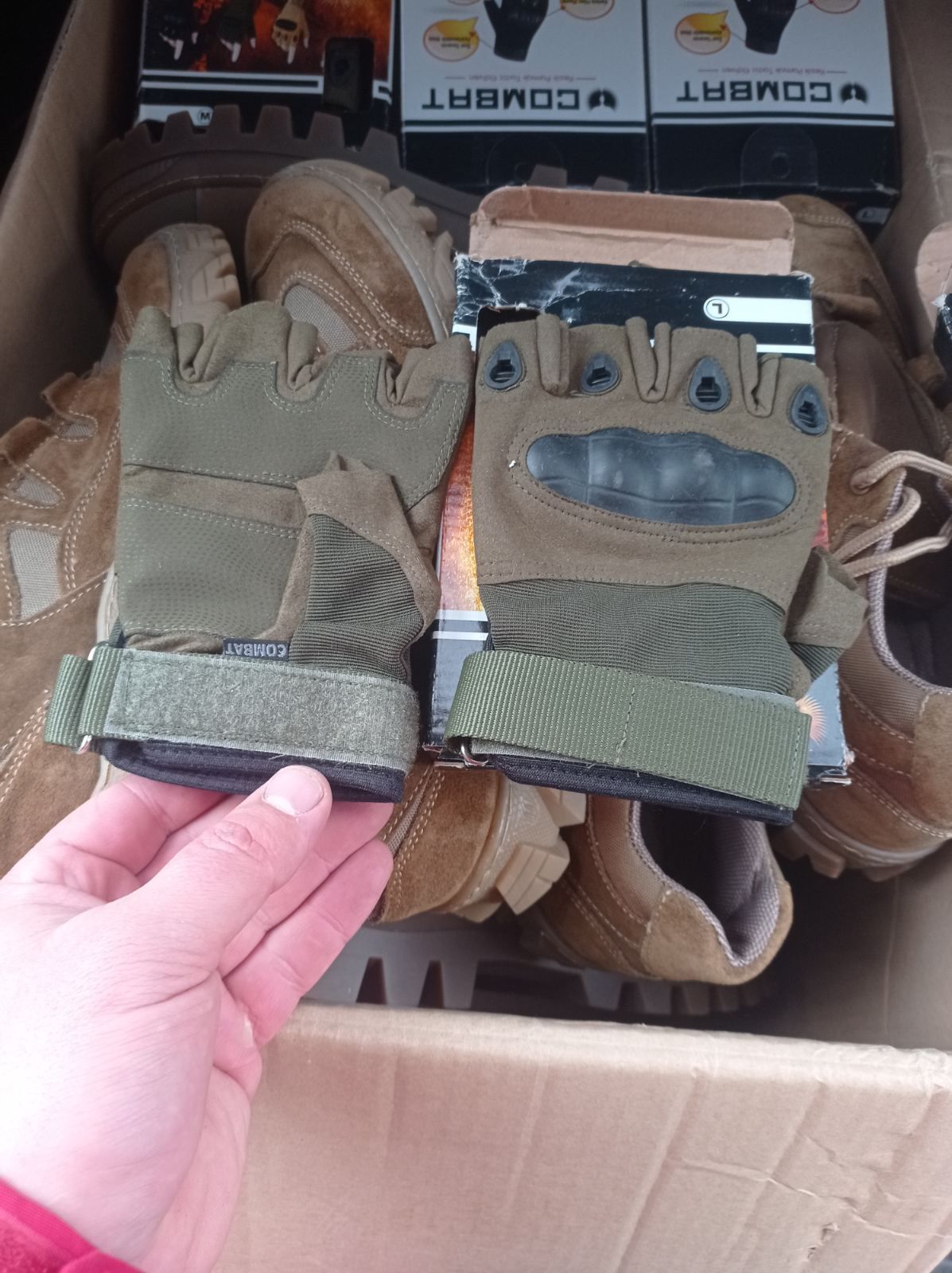 Тактичні, безпалі рукавиці "COMBAT", рукавиці військові