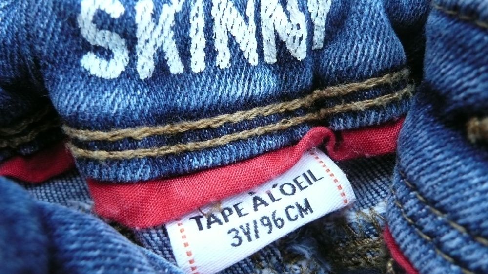 super spodnie dżinsowe na 2 3 latka 96 dżinsy slim skinny