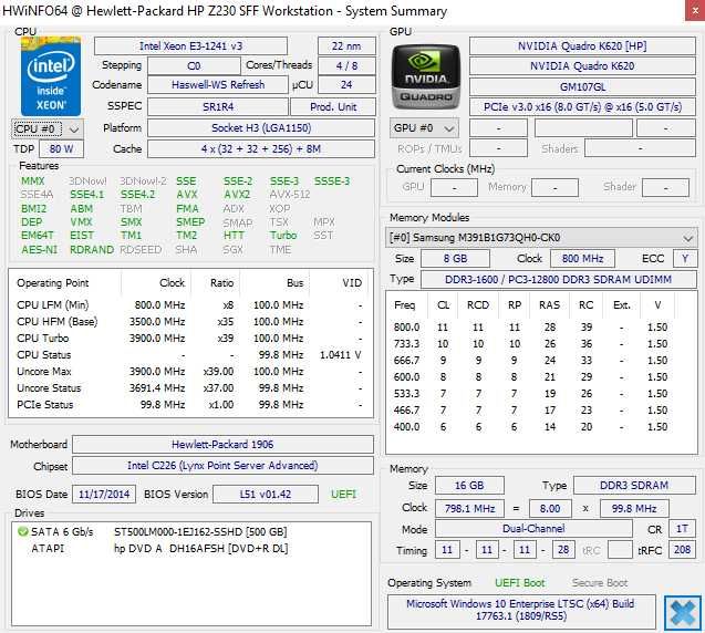 Продам HP Z230 SFF (Xeon E3-1241 v3/16Gb-ECC/500Gb-SSHD/K620 2Gb)