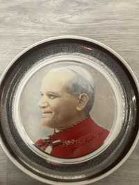 Talerz dekoracyjny z papieżem Jan Paweł II