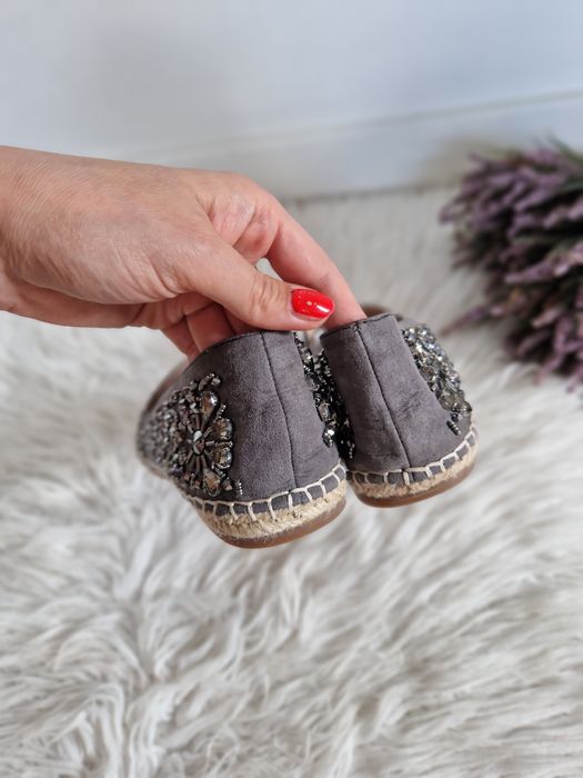 Kurt Geiger 25,5cm 39 40 espadryle orientalne balerinki baleriny premi