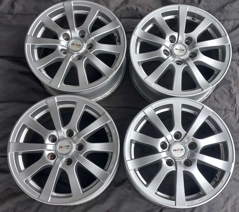 4 jak nowe alufelgi Platin 15 cali , 5x114,3
