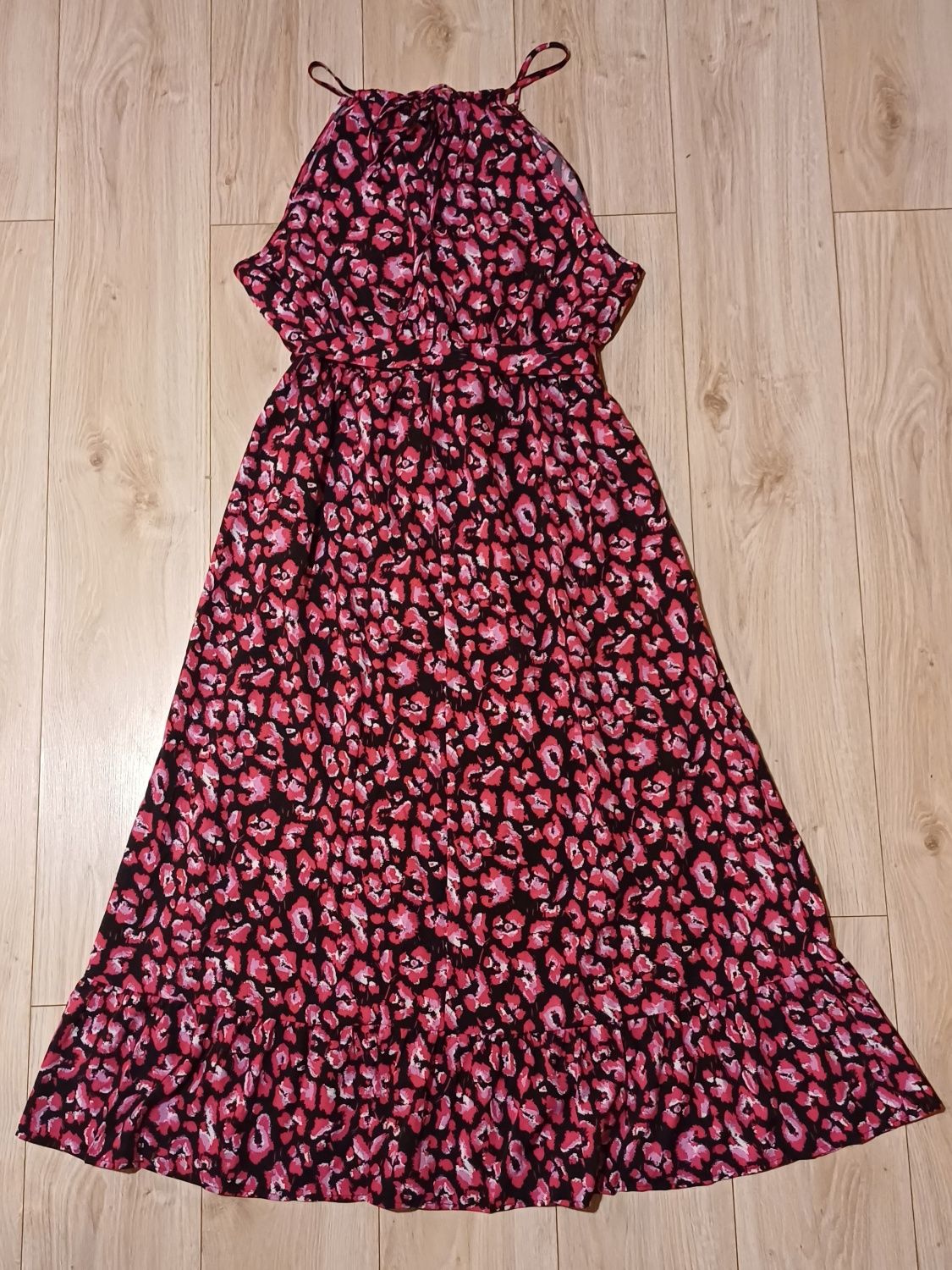 Sukienka damska maxi z paskiem na ramiączkach dół falbanka  Shein  1XL