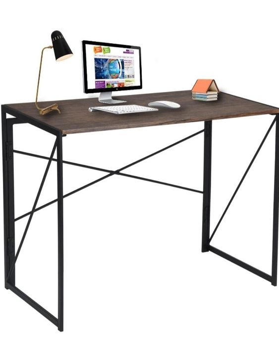 Składane biurko komputerowe, proste biurko do nauki bez montażu, stół