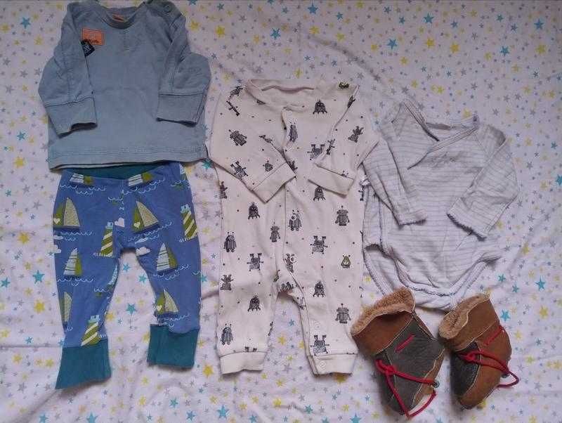 Лот речей на новонародженого, боді, чоловічки, комбінезон, костюми