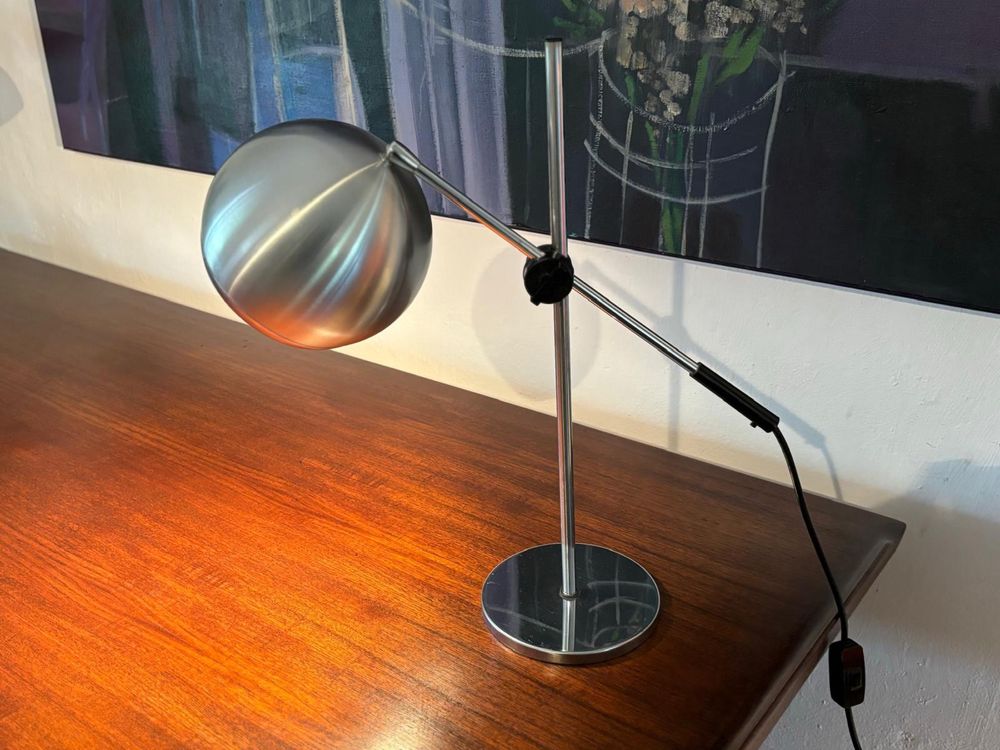 Lampa biurkowa Space Age marki Fischer Leuchten, Niemcy lata50.vintage