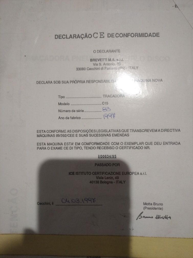 Traçadora peneumatica brevitt M.a C15 equipamento para alumínio/madeir