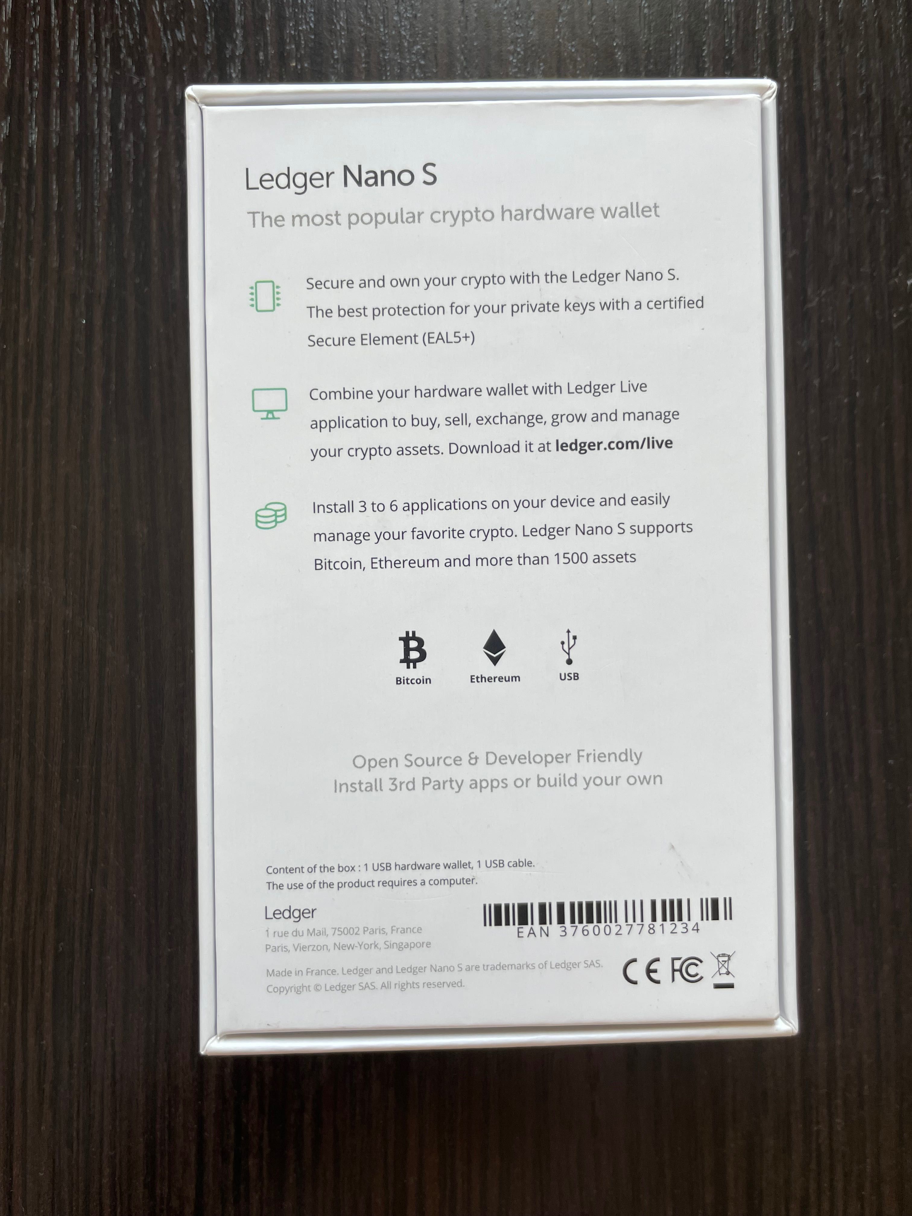 Ledger nano s, nowy