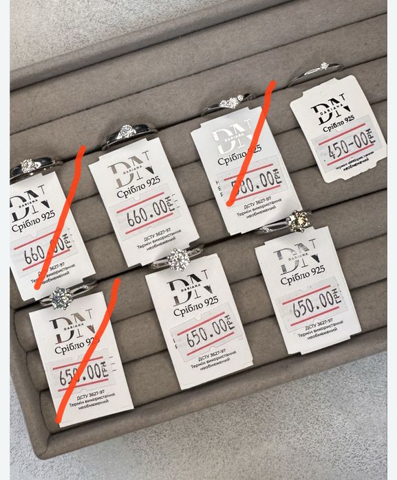 Срібні Каблучки з муасанітами. Лабораторні діаманти з сертифікатами