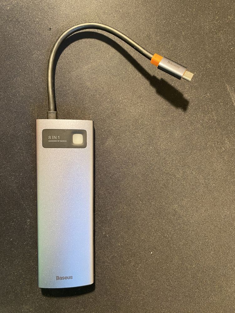 USB-хаб Baseus Metal Gleam Series 8-in-1 Type-C Gray