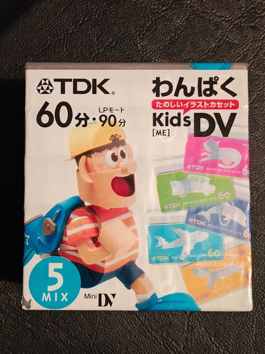 Kasety MiniDV TDK w wersji KIDS, nowe zafoliowane, super