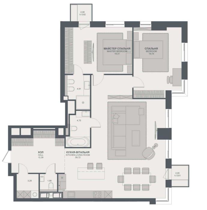 3к квартира ЖК Трініті (TRIIINITY) вул В Тютюнника, 39/2 Печерськ