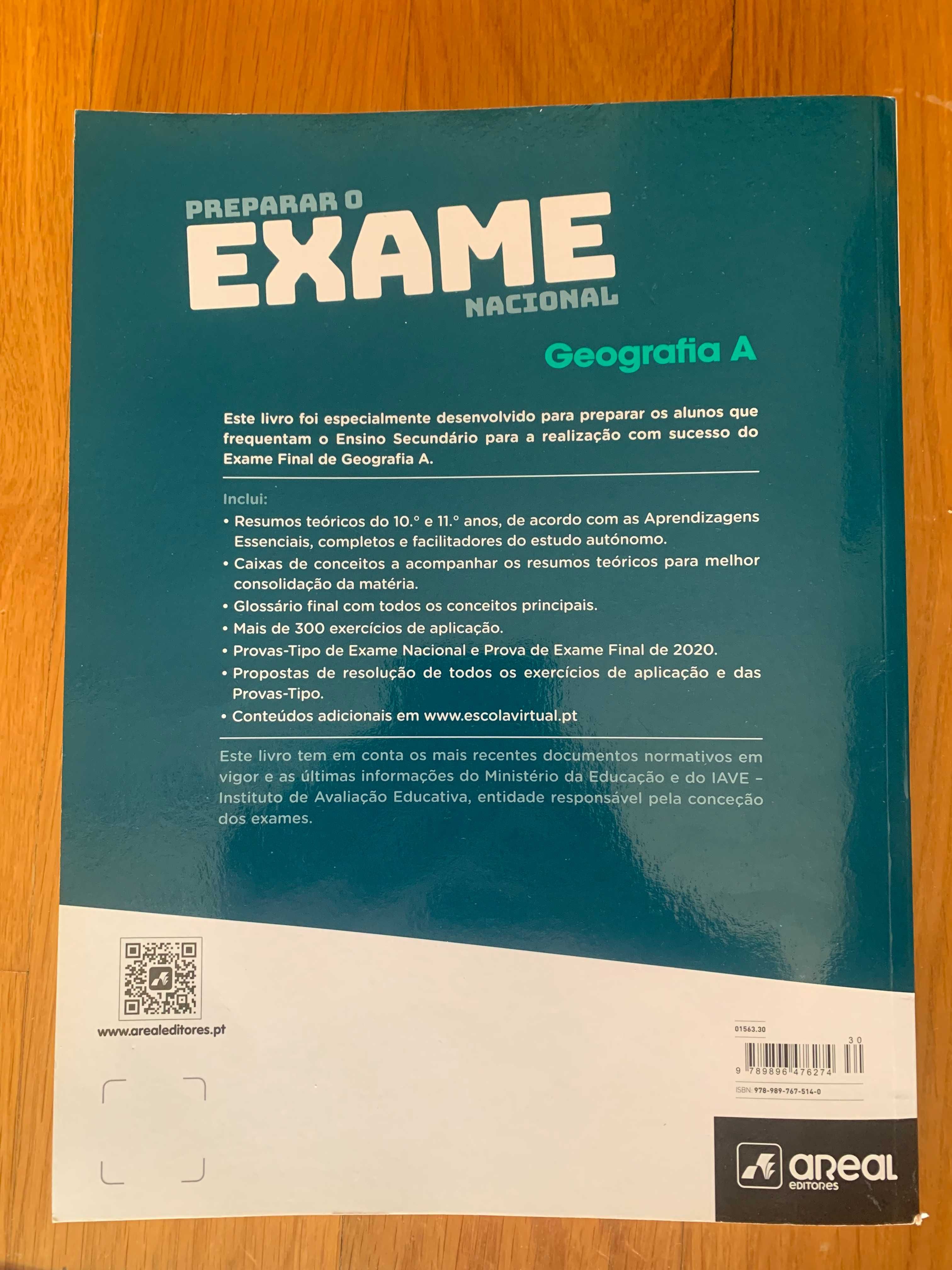 Preparar exame nacional Geografia A 11º, Como NOVO
