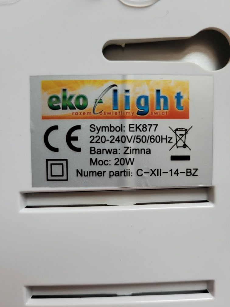 Lampa na wtyczke z włącznikiem Eko-Light LED EK877 20W 1200LM
