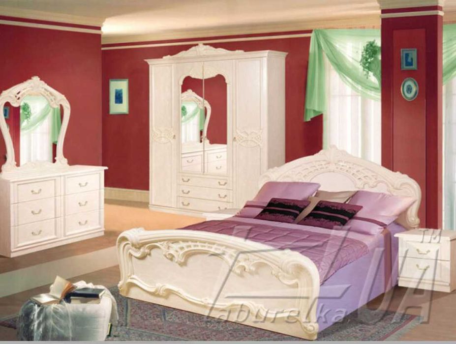 Спальний гарнітур Кармен (фабрика «Нова») — ліжко, шафа, комод