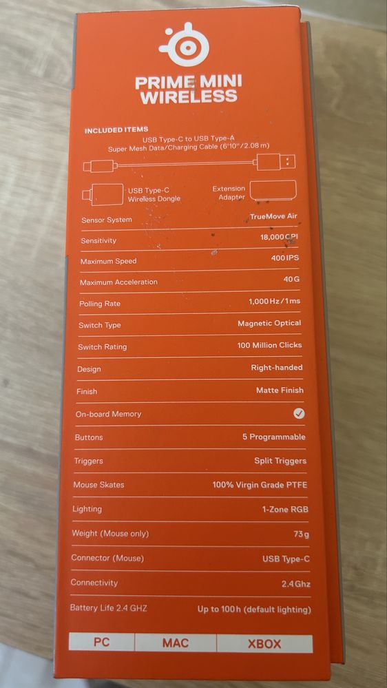 Myszka steelseries prime mini wirless jak nowa