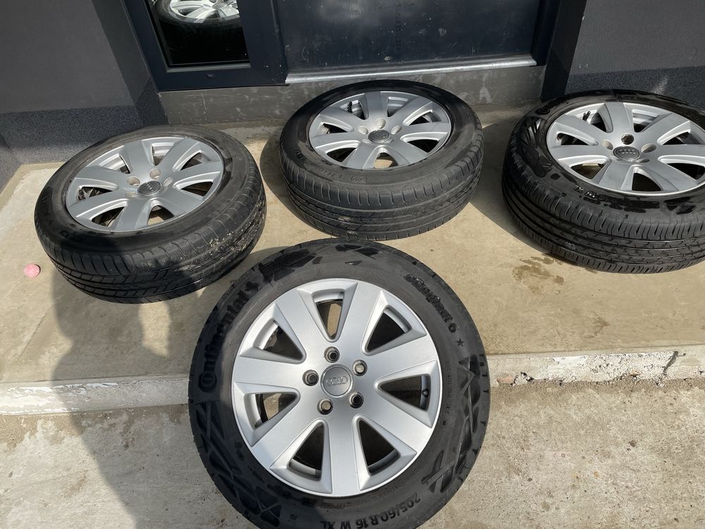 Koła felgi aluminiowe Audi 16 cali 5x112 opony letnie 205/60