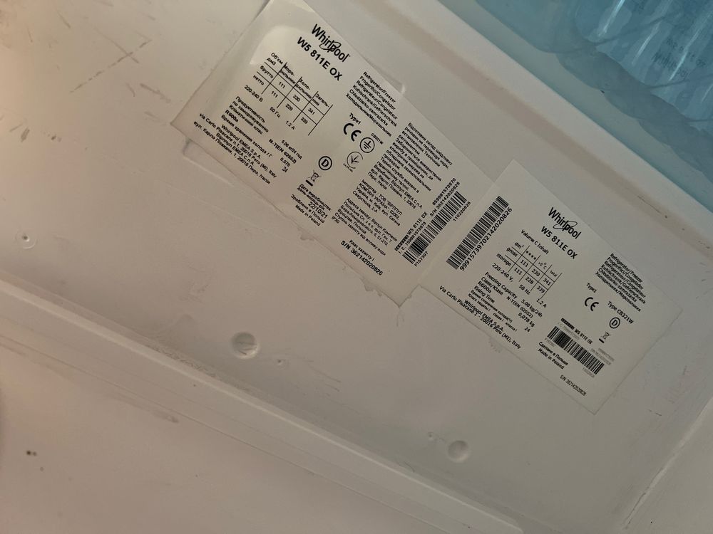 Холодильрик whirlpool w5811e ox
