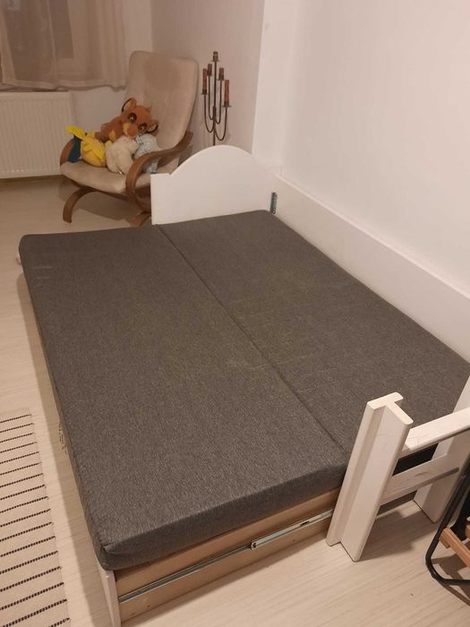 Łóżko z możliwością złożenia piętrowego, rozkładane-  170 cm długości