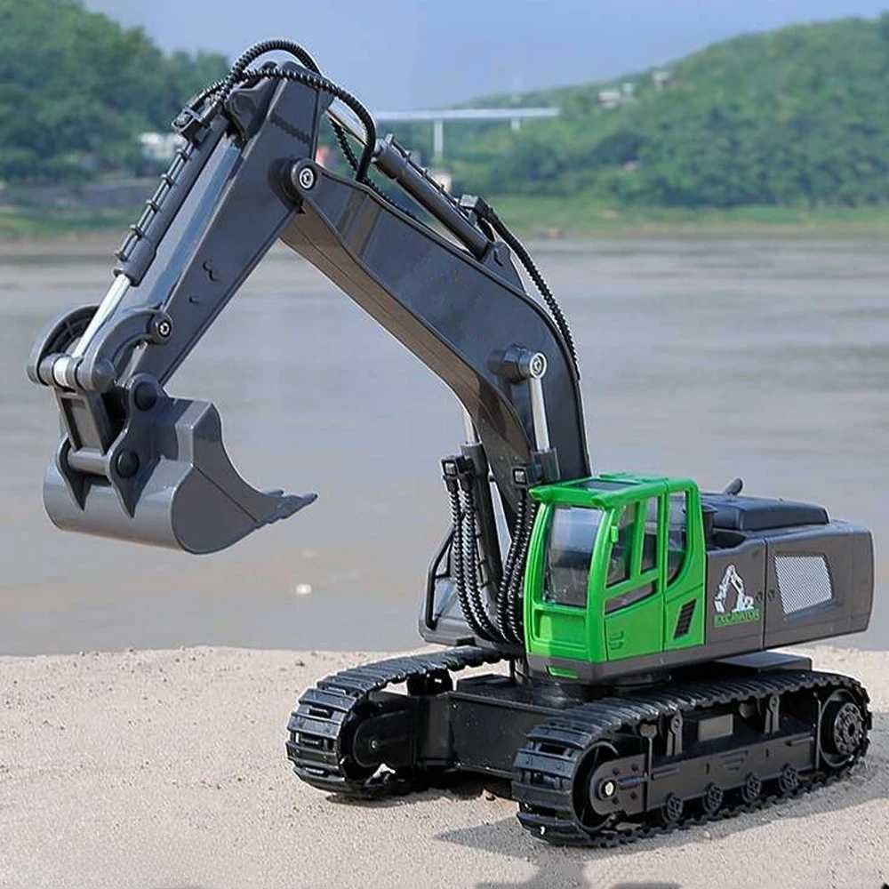 Zdalnie sterowana koparka RC 1:18 – LED, dźwięk  idealna dla dzieci
