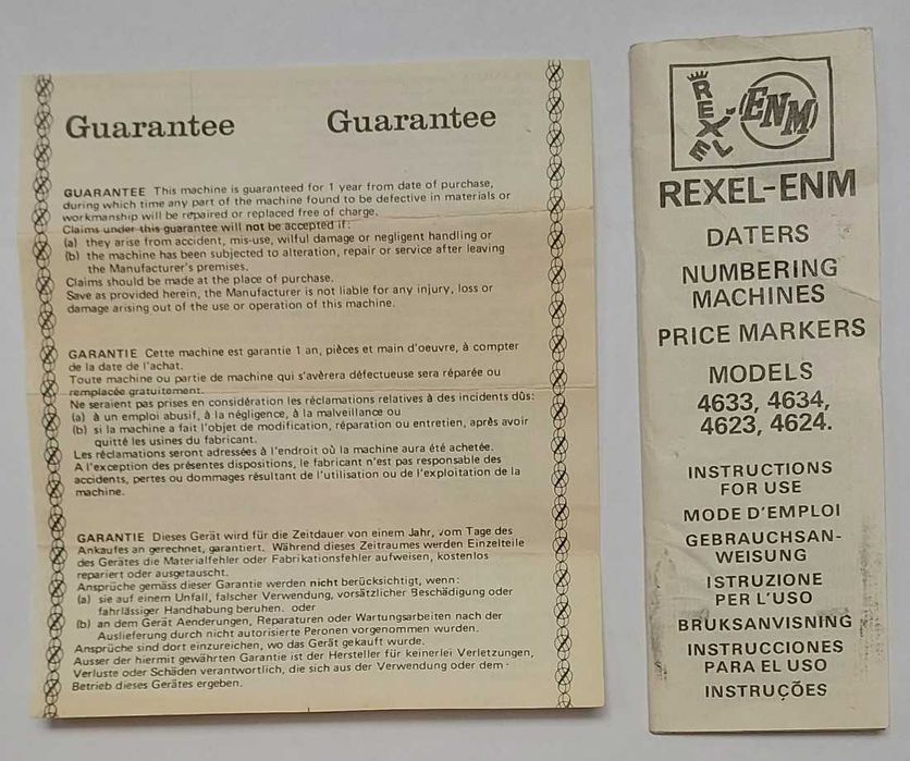 Datador REXEL 4633. (eventualmente para colecionadores)