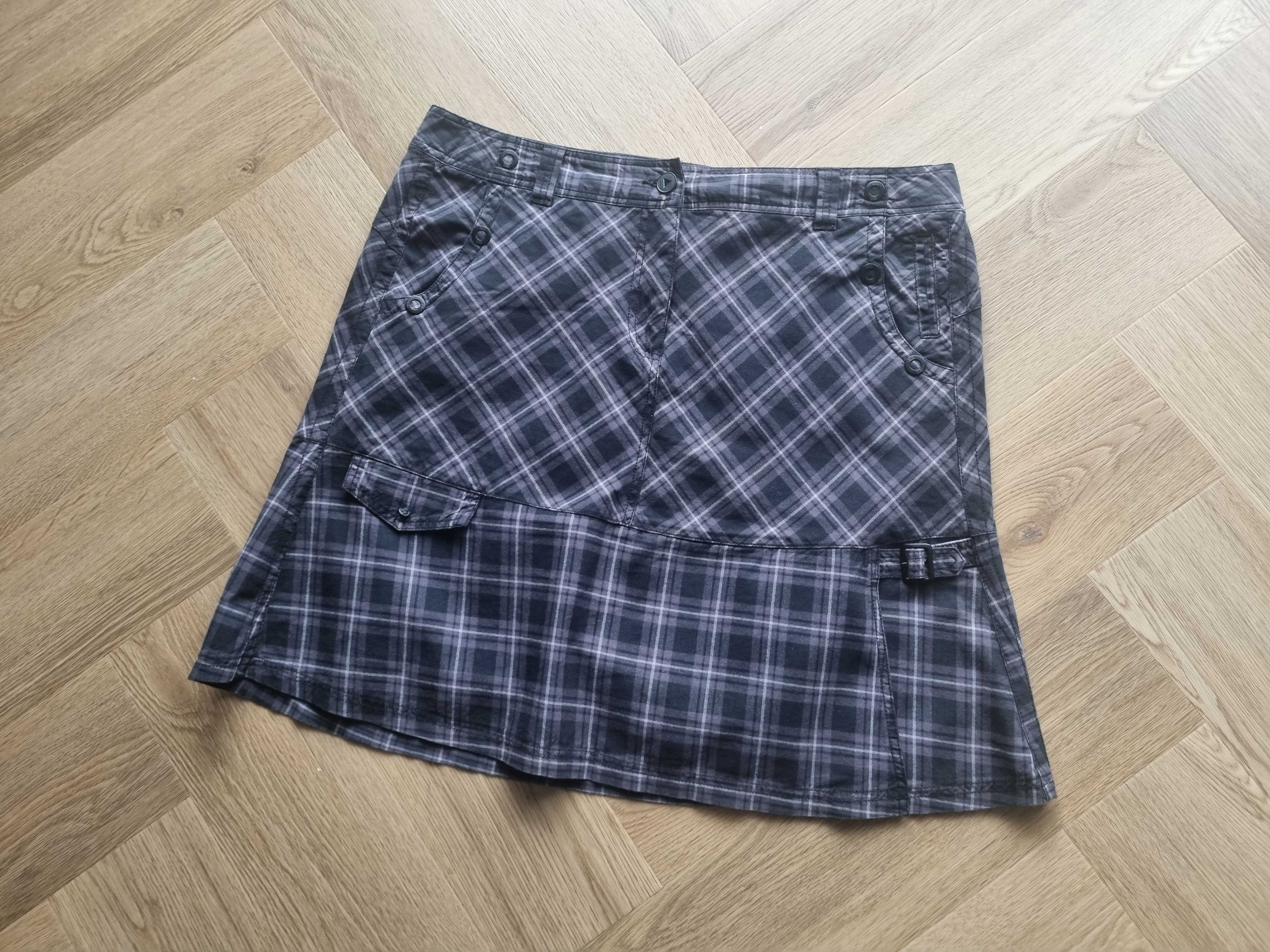 Spódnica mini spódniczka w kratkę CECIL 44/46 bawełna duży rozmiar