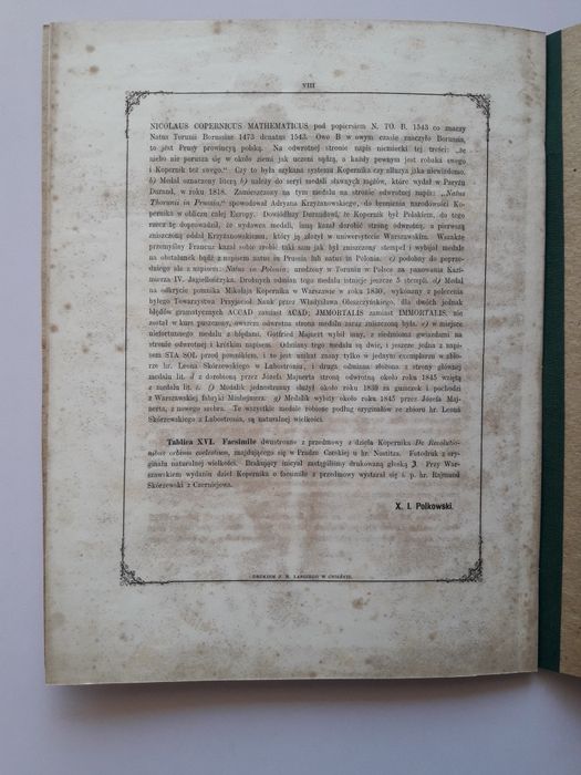 Polkowski album Mikołaja Kopernika Gniezno 1873 rok
