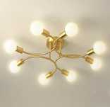 NIUNIAJ Lampa sufitowa Vintage 8 żarówek Sputnik