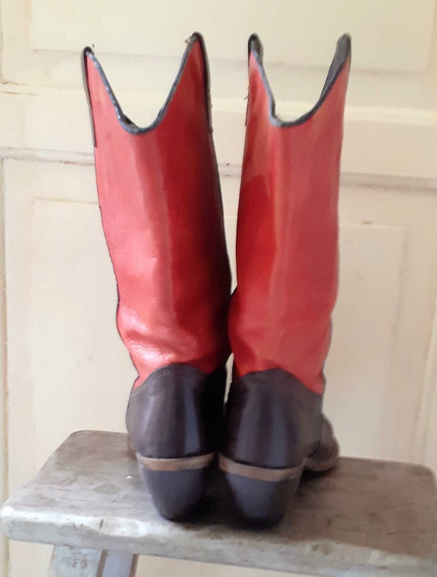 Vintage!!! Botas tipo cowboy mulher. Alta qualidade.