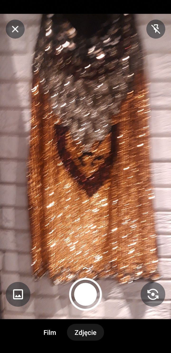 Suknia z cekinami Sylwester piękna River Island rozm 42