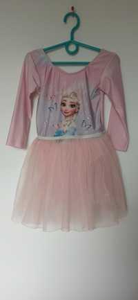 Strój balet H&M Elsa 134/140 Kraina Lodu sukienka różowa tiul body