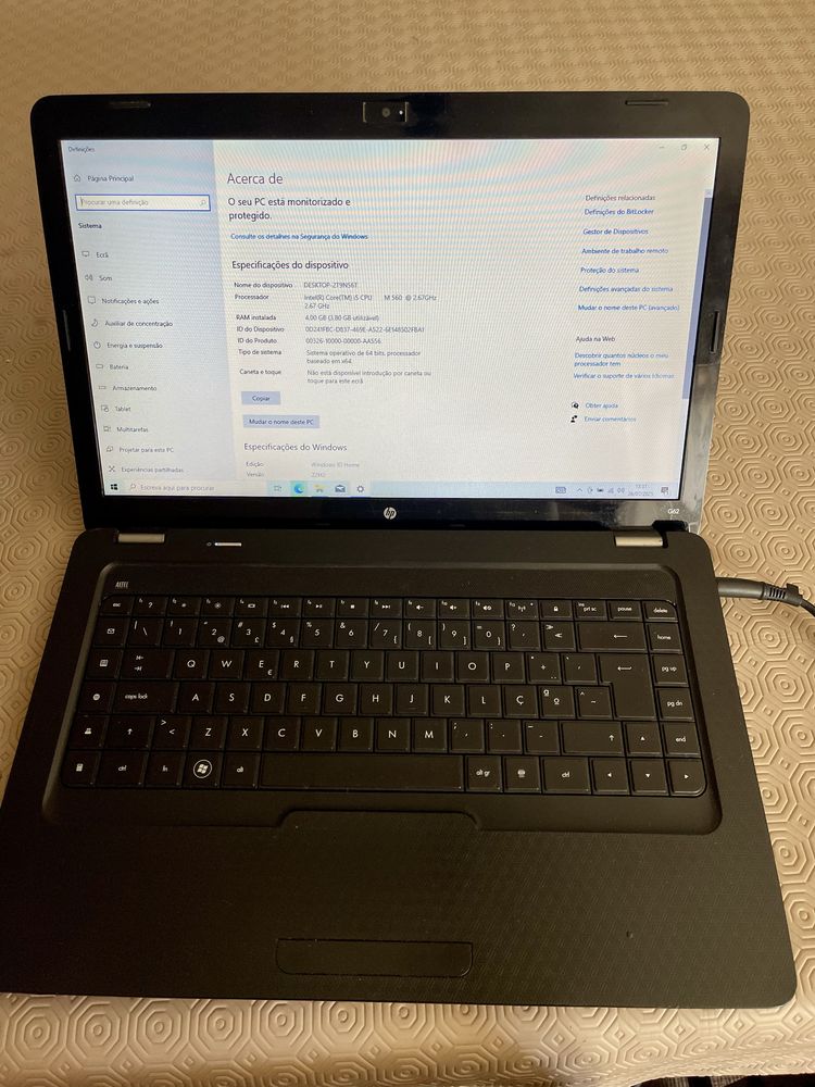 Portátil HP CPU I5 RAM 4GB