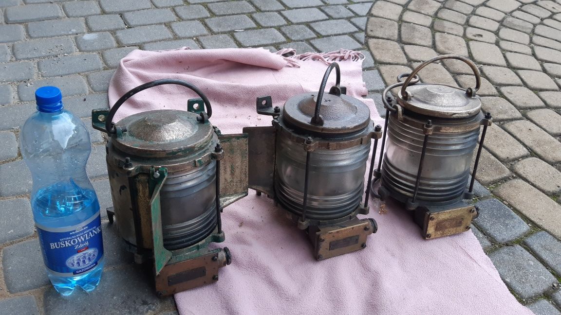 Lampa okrętowa z mosiądzu