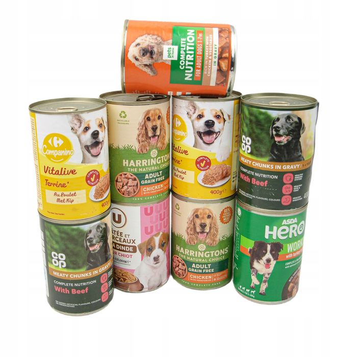 Pakiet 20 X 400G Puszka Dla Psa Mokra Karma Mega Mix Zestaw 8 Kg