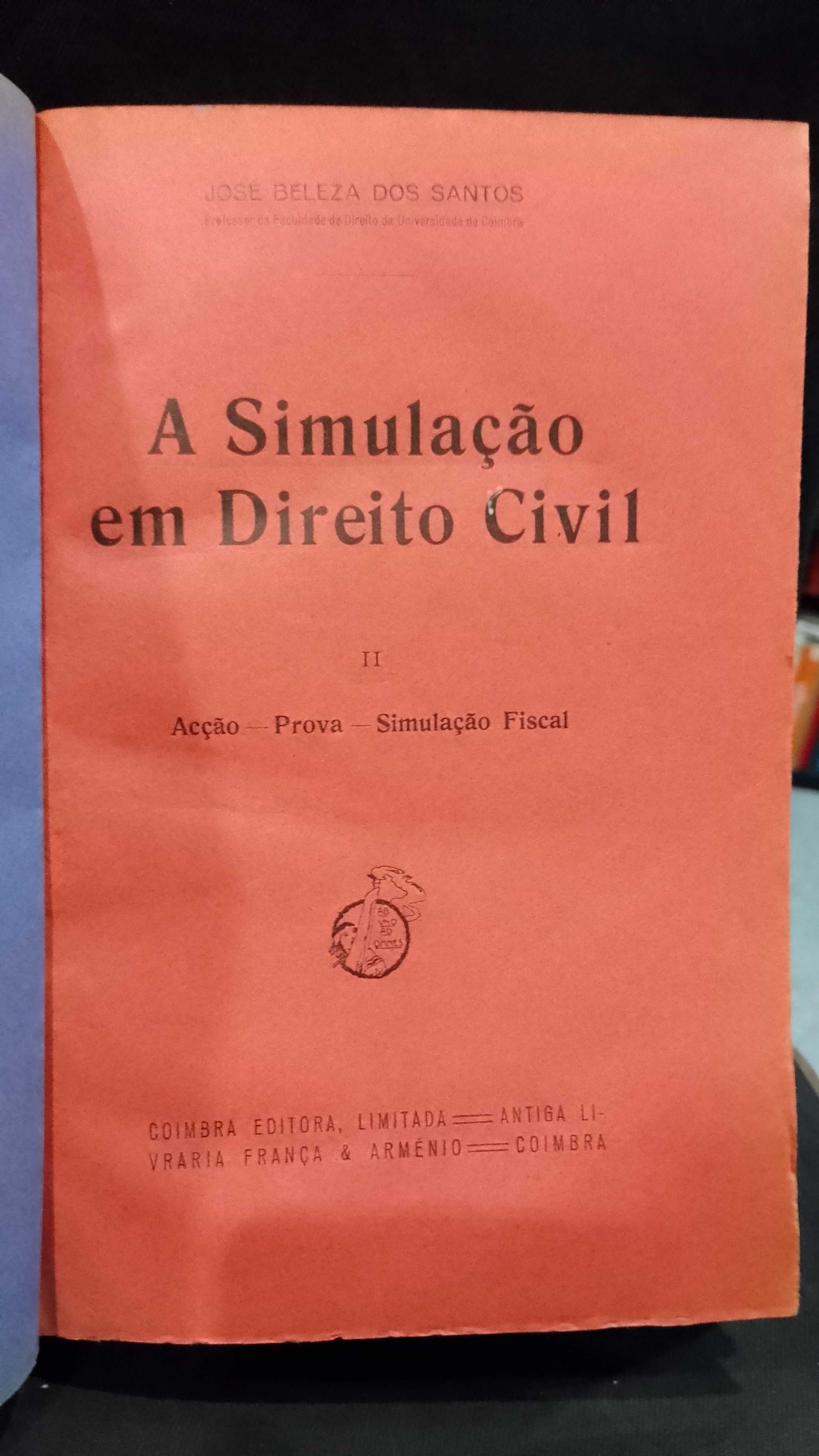 A Simulação em Direito Civil - José Beleza dos Santos