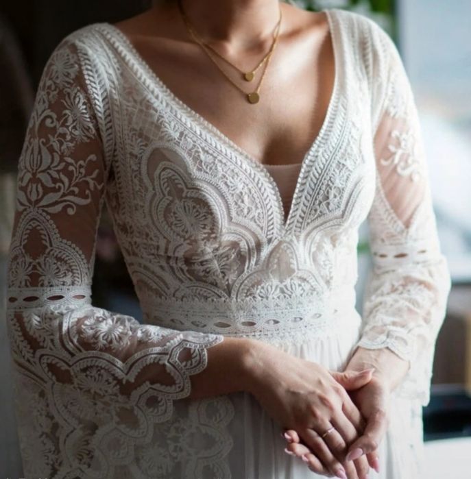 Suknia ślubna boho r. S