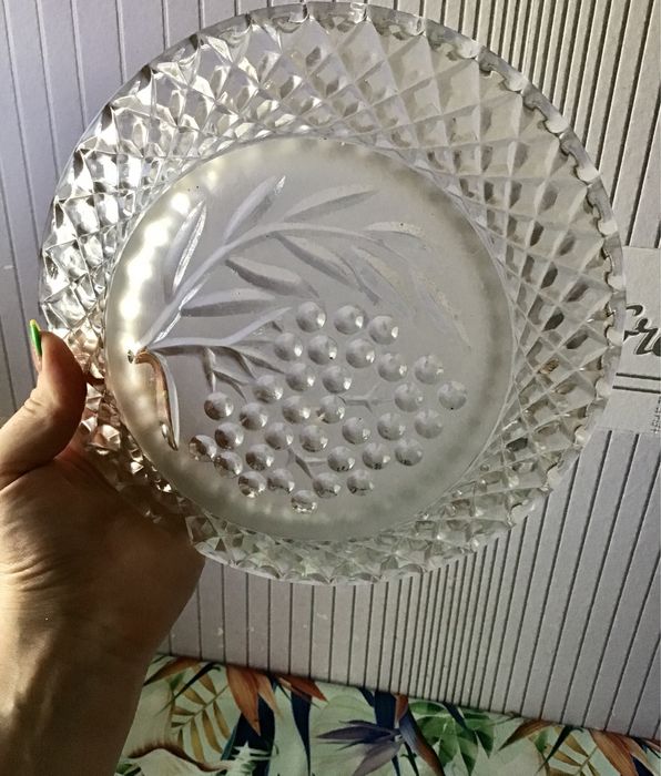 Салатниця хрусталь тарілка посуда кришталева креманка