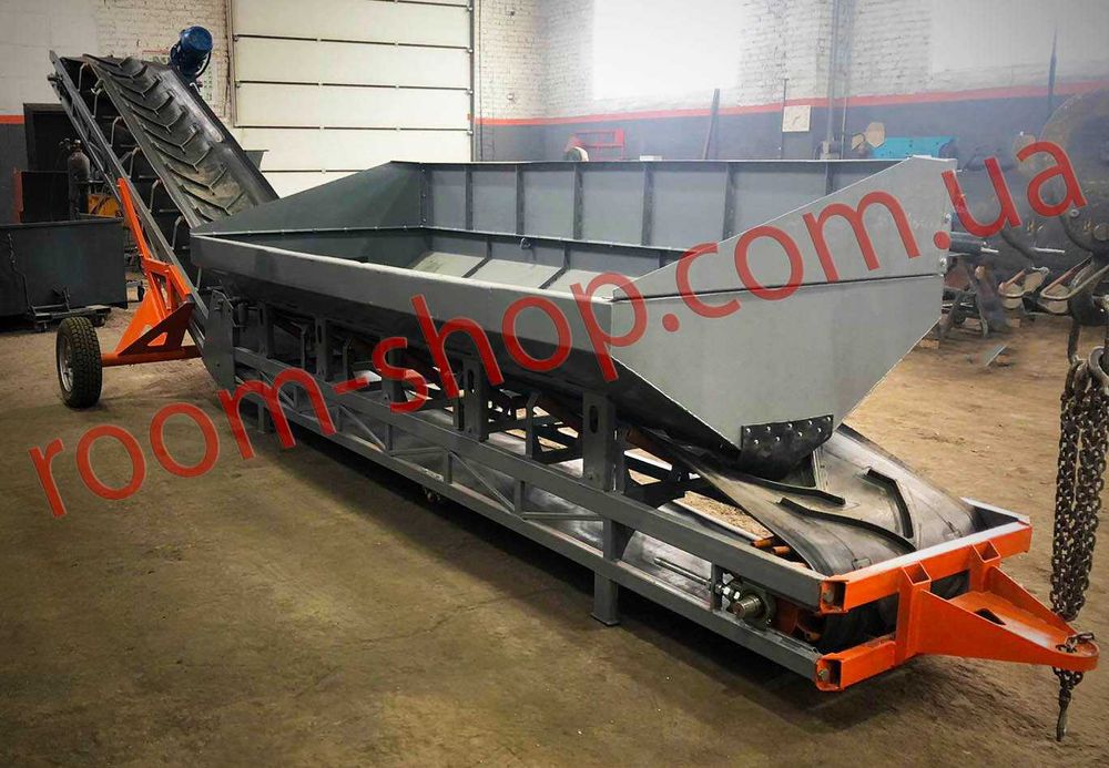 Бункеры-перегрузчики зерна, конвейера ленточные, транспортеры, конвеєр